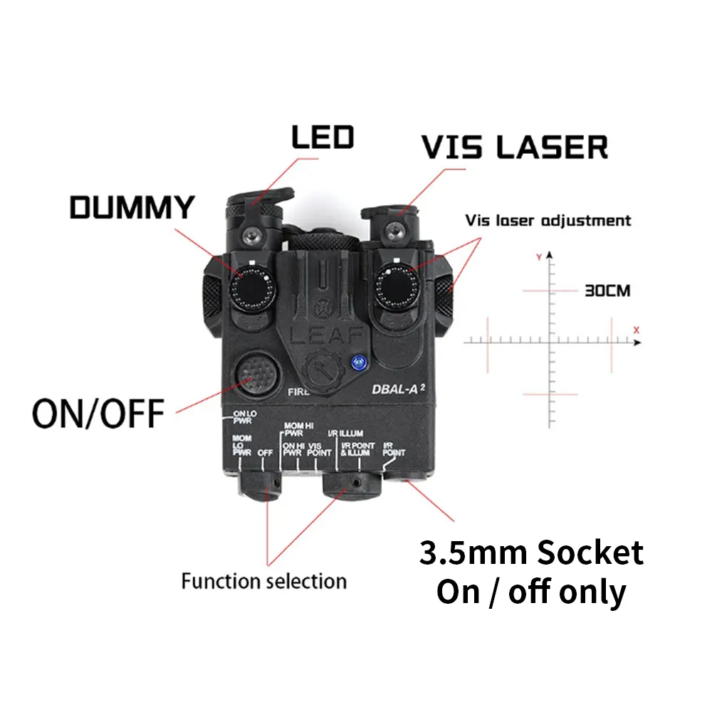 DBAL-A2/PEQ15 Láser verde de alta potencia Indicador láser IR Disparo Iluminación de linterna táctica - imagen 3