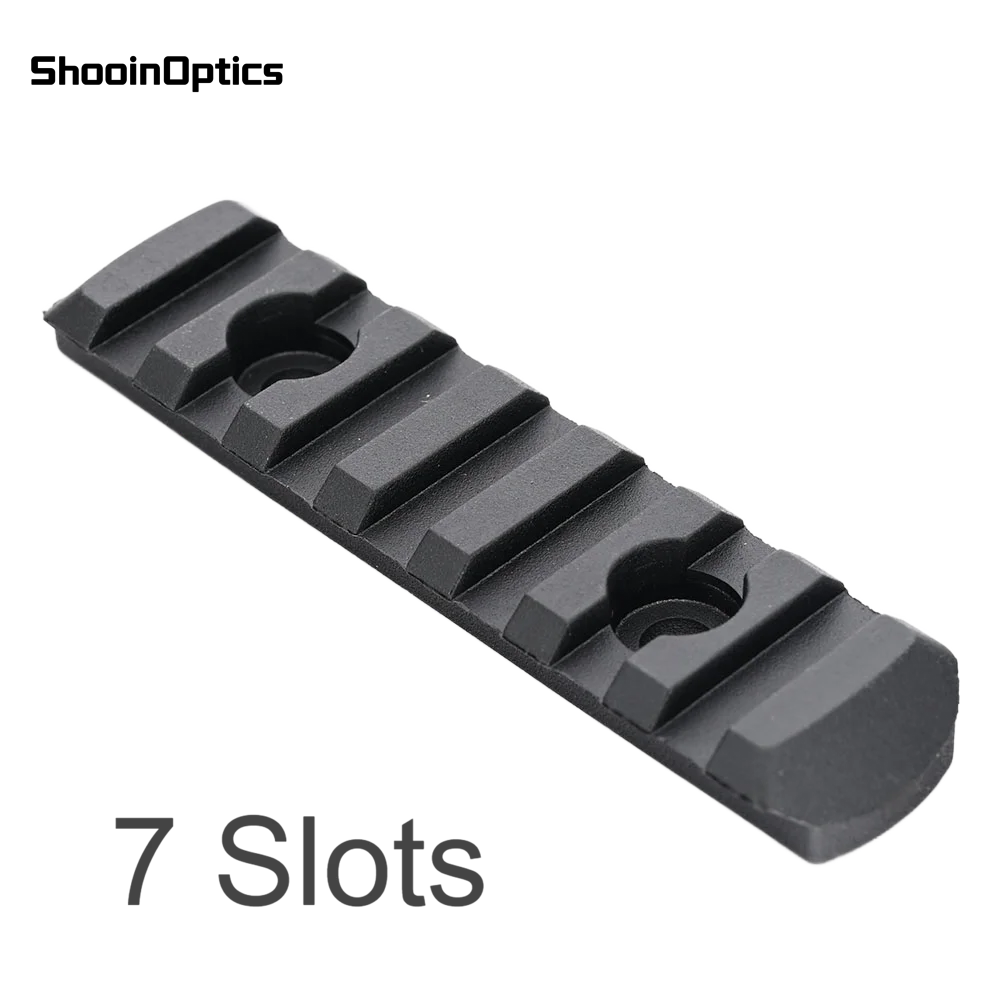 Juego de secciones de riel Picatinny, paquete de 4 segmentos de riel Weaver de 20mm con tornillos de montaje para accesorios de luces ópticas, polímero de nailon - imagen 4