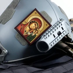 Parche táctico de moral Virgen María con gancho y bucle