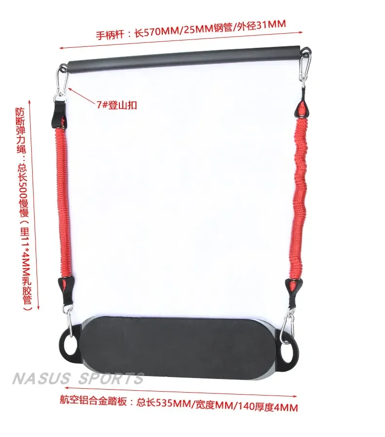 Juego de bandas de resistencia física con Pedal, bandas para glúteos, equipo de entrenamiento muscular en casa, barras de entrenamiento de sentadillas, entrenador de cadera y glúteos - imagen 4