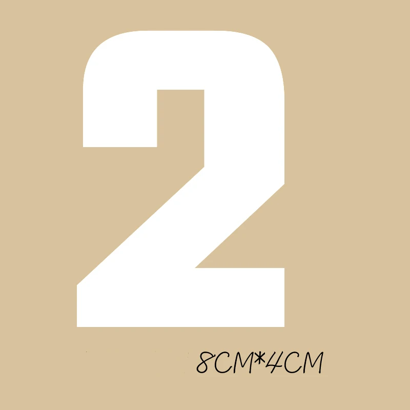 Pegatinas térmicas de transferencia de calor con número árabe para ropa, accesorios de bricolaje, parches de apliques lavables, 8CM - imagen 4