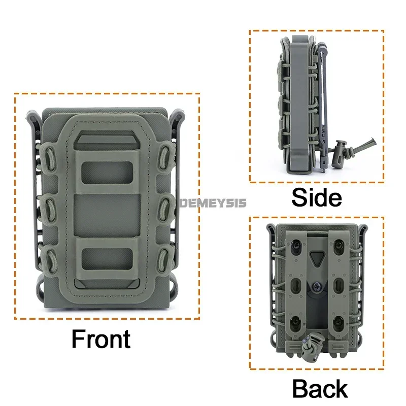 5,56 bolsa para revistas, bolsas Molle flexibles Fast Mag para AK 74 47 AR M4 5,56, 7,62 bolsa para Rifle, pistola, soporte para revistas - imagen 4