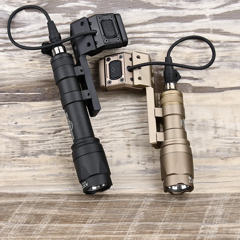 Linterna de montaje lateral WADSN M300 M600 Surefir Scout luz UN Modbutton interruptor de presión SF enchufe Base de Metal izquierda/derecha Offset - imagen 4