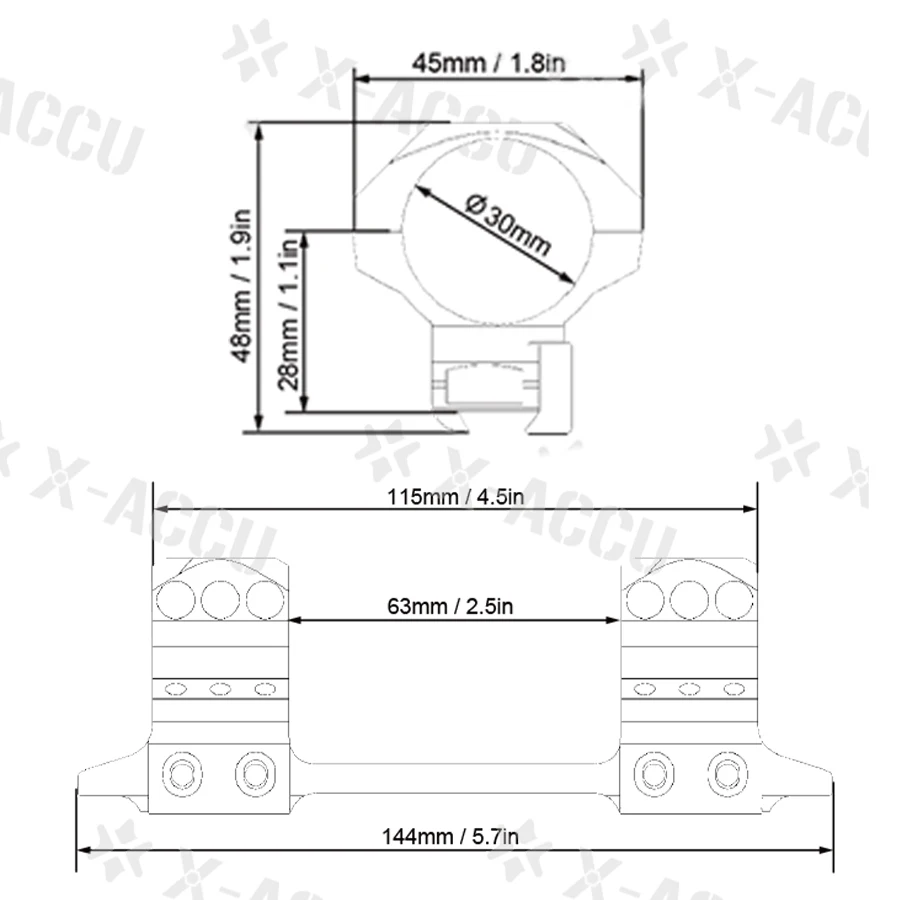 Óptica vectorial 30Mm 1,1 "de perfil bajo una pieza 11Mm cola de milano Rifle Scope Mount Sit 11 Mm montaje de cola de milano para caza - imagen 2