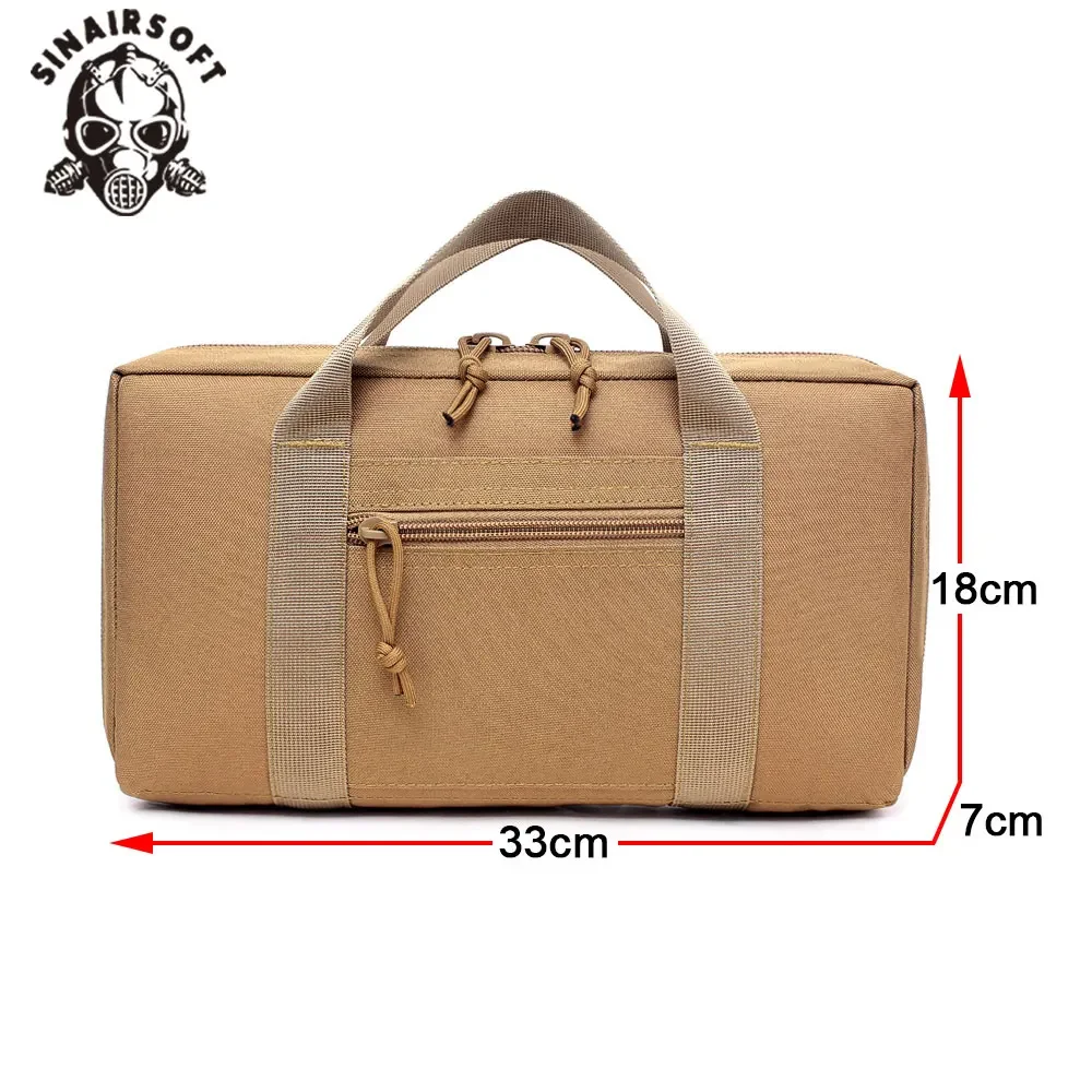 SINAIRSOFT-Bolsa de transporte para pistola táctica, Funda Universal para pistola Glock 17 1911 Beretta, almacenamiento Molle EDC portátil - imagen 2