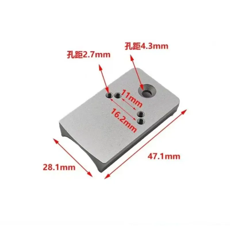 Accesorio táctico de placa de visión de Material de actualización CNC de montaje de punto rojo MST2011 RMR - imagen 4