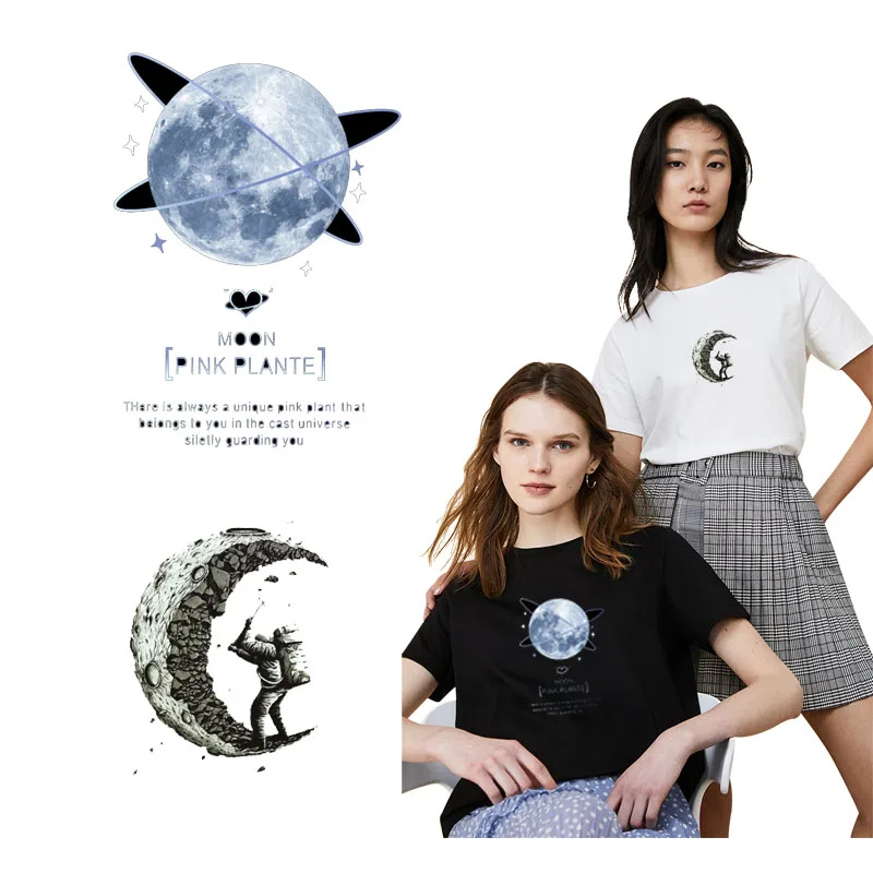 Parches de transferencia de calor para ropa, adhesivos de astronauta, apliques de dibujos animados para planchar en la ropa - imagen 4