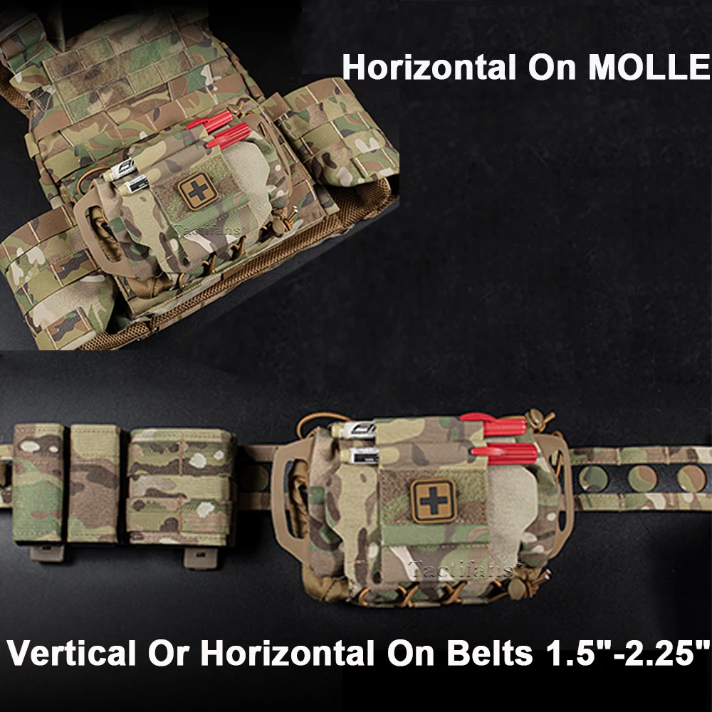 Kit de primeros auxilios táctico MOLLE, bolsa médica de alta capacidad, IFAK, bolsas de herramientas militares extraíbles, BP-87 - imagen 4