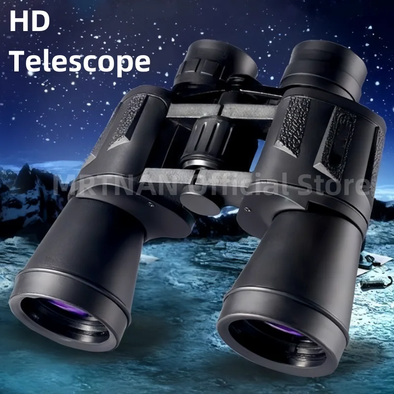 Telescopio profesional de largo alcance, binoculares potentes de BAK4-Prism HD, Zoom 20X50, para acampar al aire libre y viajar