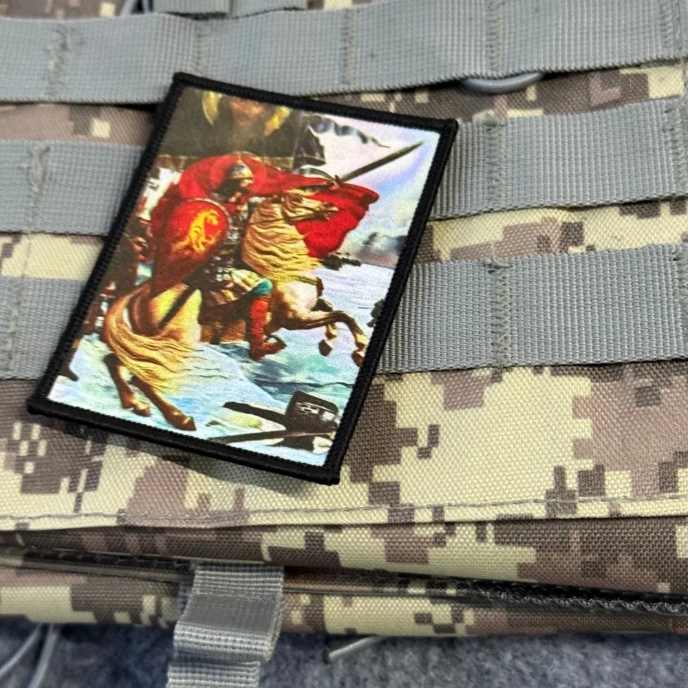 Parches Tácticos de San Alejandro Nevski para Ropa, Parche de Airsoft con Gancho y Bucle Impresos, Adhesivo para Mochila Militar - imagen 5