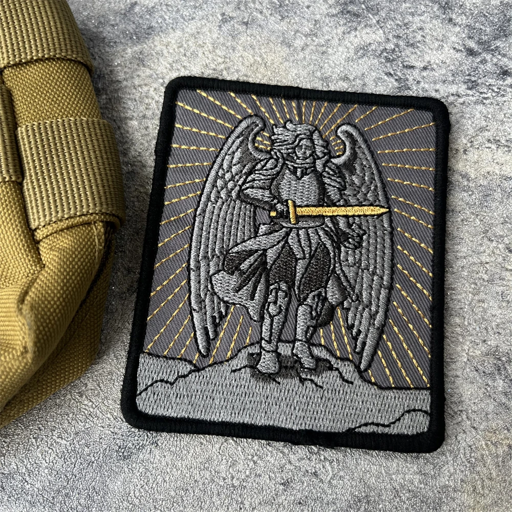 Emblemas de moral del Arcángel táctico de Victor St. George, parches de gancho y bucle bordados de Michael para ropa, pegatina para mochila - imagen 3