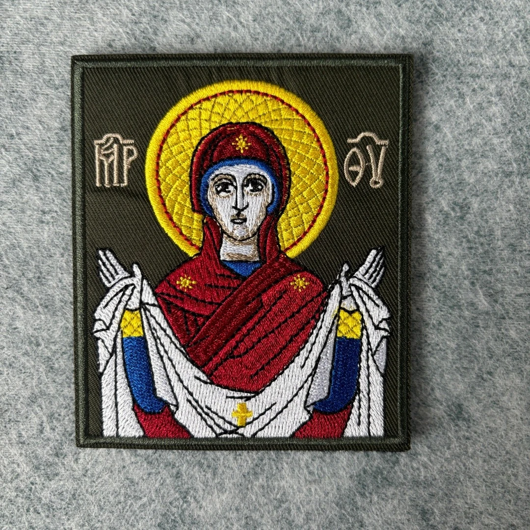 Parche táctico de la Virgen María John 3:16, parches de gancho y bucle, brazalete de Ángel de la victoria, insignia de moral del ejército militar, pegatinas para mochila - imagen 3