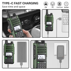 Baofeng M-13 Pro walkie talkie multi banda USB-C alcance largo