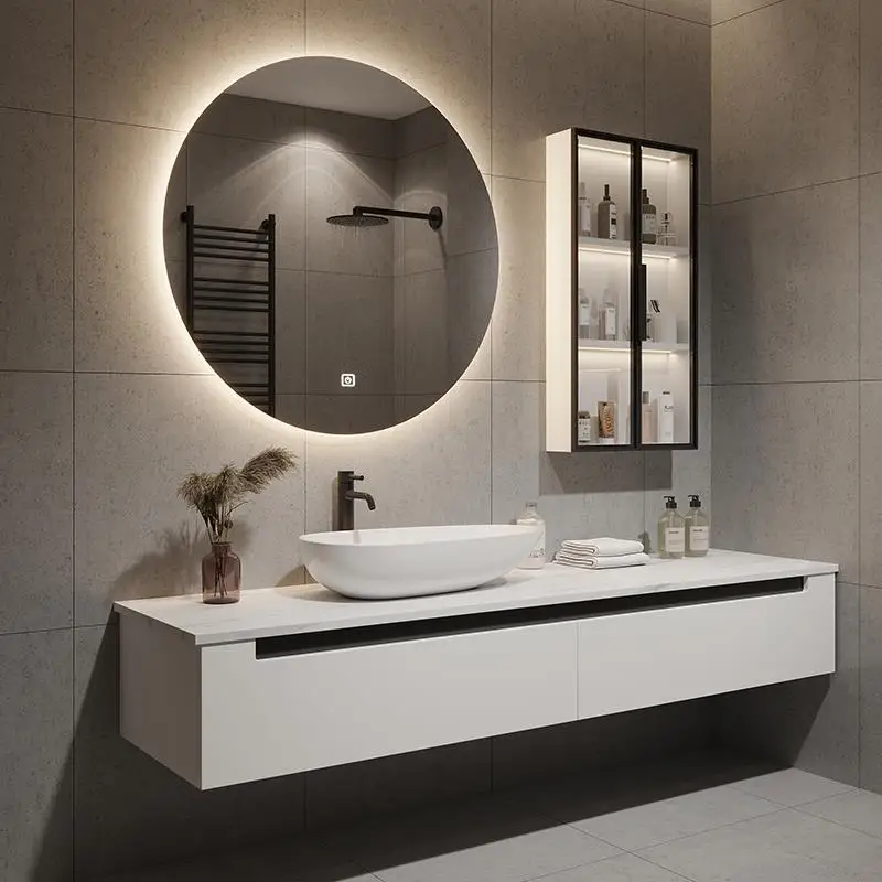 Mueble de baño de pizarra simple y moderno, mueble de lavabo, combinación de mueble de baño inteligente, personalización - imagen 2