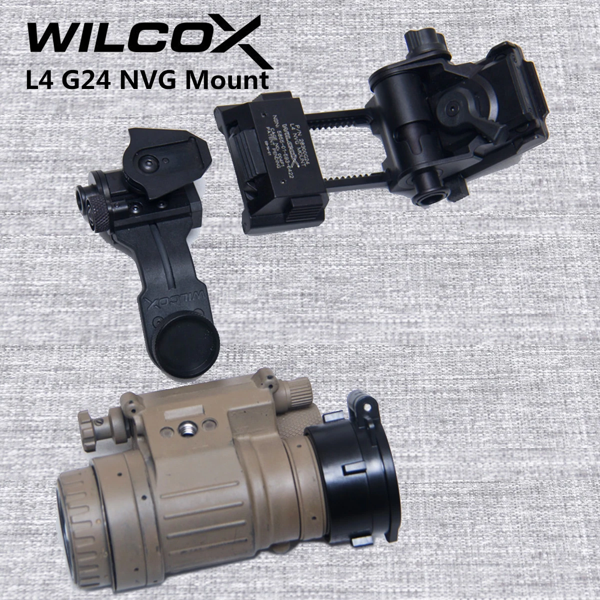 WILCOX Metal L4 G24 L4G24 NVG soporte para casco de montaje para PVS15 PVS18 GPNVG18Gafas de visión nocturna J brazo Stent saltar rápido OPS - imagen 4