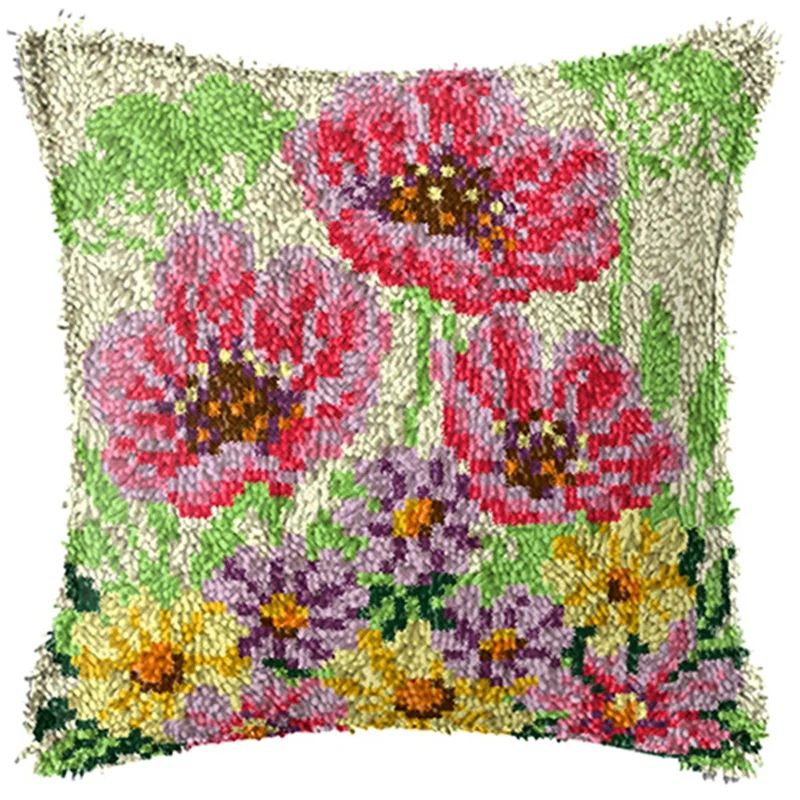 Knooppakke-Kit de ganchos de pestillo de estilo europeo, bordado de almohada, cojín de punto de cruz, Knooppakket Kussen, alfombra para atar para hacer tú mismo - imagen 5