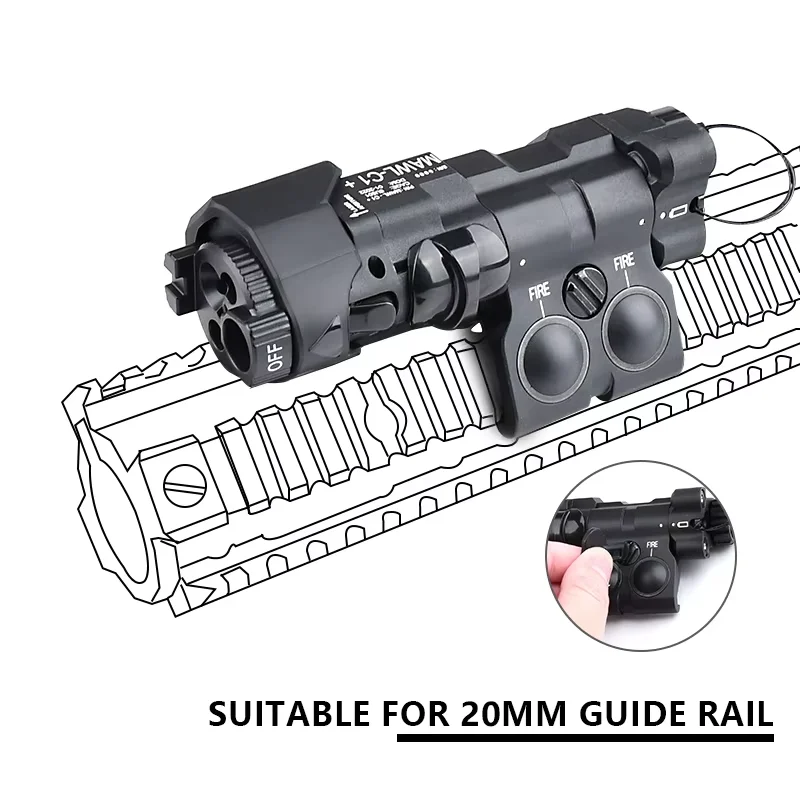 Airsoft MAWL-C1 rojo azul verde punto láser IR MAWL arma de luz LED SF M300A M600C alta potencia caza táctica Flashlig Accesorios - imagen 2