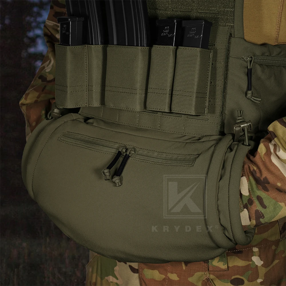 KRYDEX-bolsa táctica para calentador de manos, chaleco resistente al agua con forro polar de Sherpa, bolsa más cálida para acampar al aire libre e invierno - imagen 3