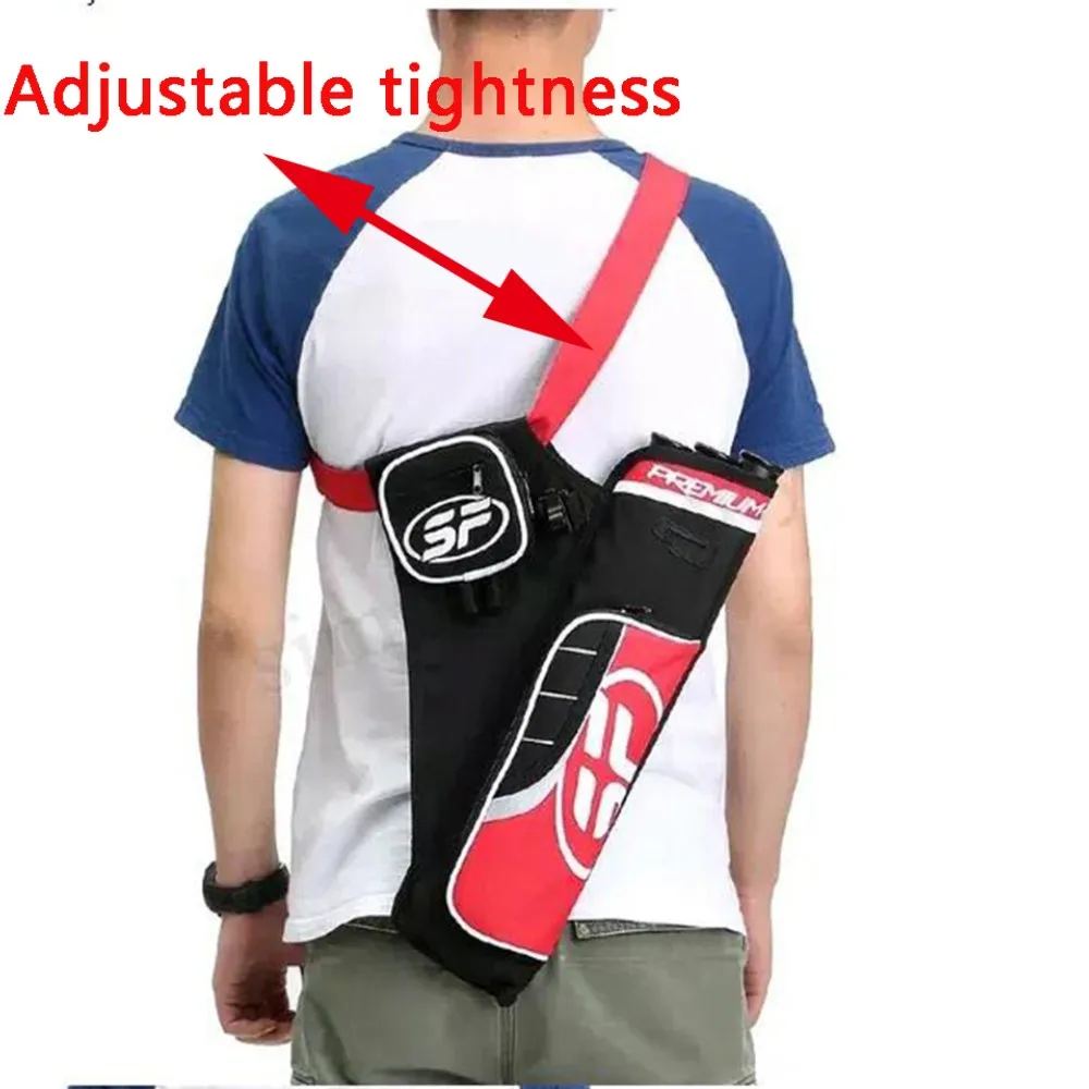 Carcaj de flechas de Triple cañón duradero de fibra de nailon multicolor, accesorios para lazos de tiro para caza al aire libre, puede contener 20-30 flechas, 1 ud. - imagen 2