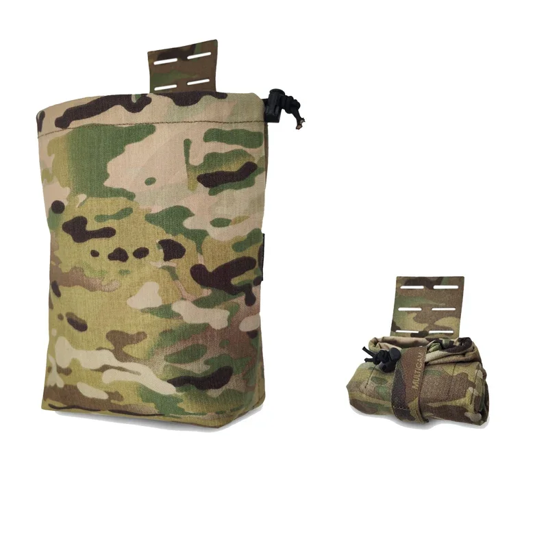 Bolsa plegable táctica Airsoft EDC Molle, bolsa plegable, equipo de caza, almacenamiento de reciclaje, bolsa de cintura Multicam 500D - imagen 2