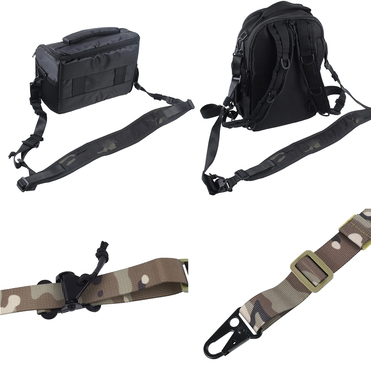 Correa táctica QD de liberación rápida Airsoft, correa ajustable para Rifle de 2 puntos para exteriores con accesorios de caza giratorios DD QD - imagen 5