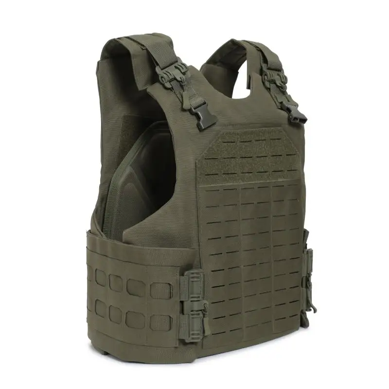Nuevo chaleco táctico de corte láser, chaleco de combate MOLLE ligero y desmontable rápido, equipo de piel exterior - imagen 5