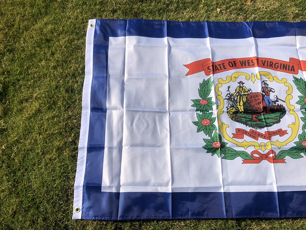 SKY FLAG Bandera de Virginia Occidental 90x150cm Bandera de Virginia Occidental de EE. UU. 3x5 pies doble penetración poliéster colgante La bandera del Estado de EE. UU. - imagen 3