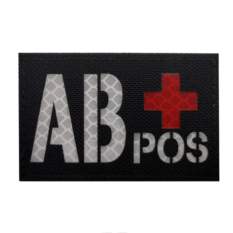 Brazalete reflectante IR para grupo de sangre ahuecado tallado con láser de nailon, brazalete táctico para casco, parche para mochila de rescate - imagen 5