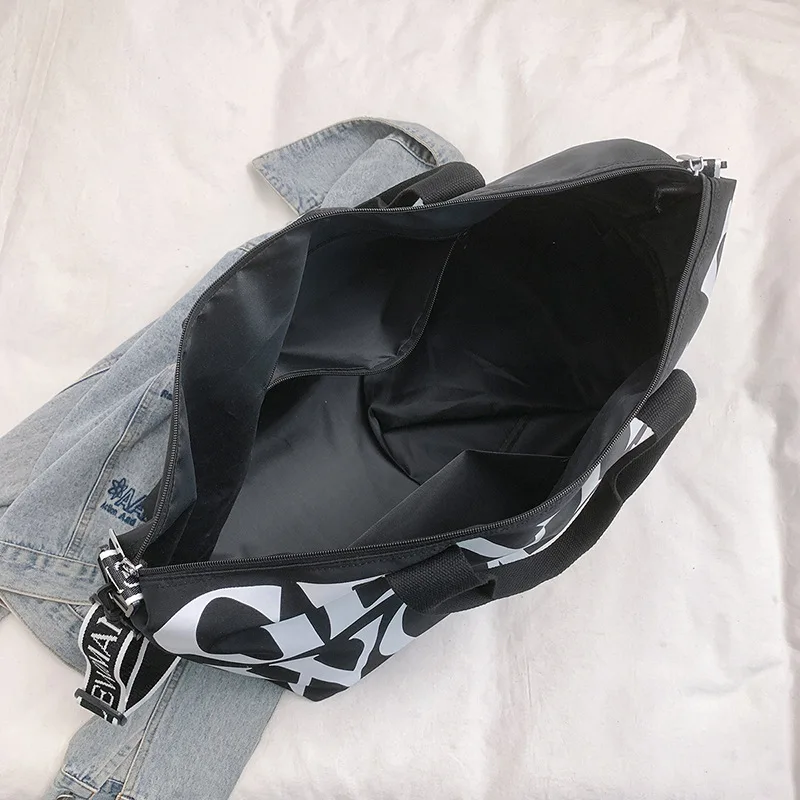 Bolsa de gimnasio para Fitness, bolso de mano pintado con letras de gran capacidad, bolso de hombro tipo bandolera de viaje al aire libre, bolso de equipaje portátil - imagen 5