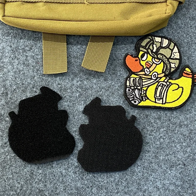 Parche bordado de pato amarillo, insignia de pato táctico militar, pegatinas rusas de gancho y bucle, brazalete, mochila, parches de ropa - imagen 2