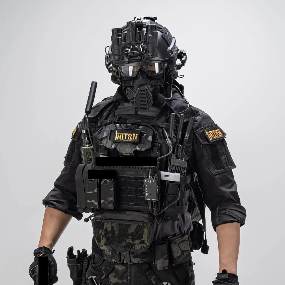 Chaleco táctico MK5, portador de placa, MOLLE solapa frontal, armadura de liberación rápida, Airsoft, militar, Paintball CS - imagen 4