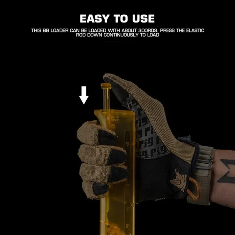 Cargador BB de velocidad rápida, 300 rondas, Paintball CS, juego de guerra, tiro de combate, dispositivo de carga BB, accesorios de caza - imagen 4