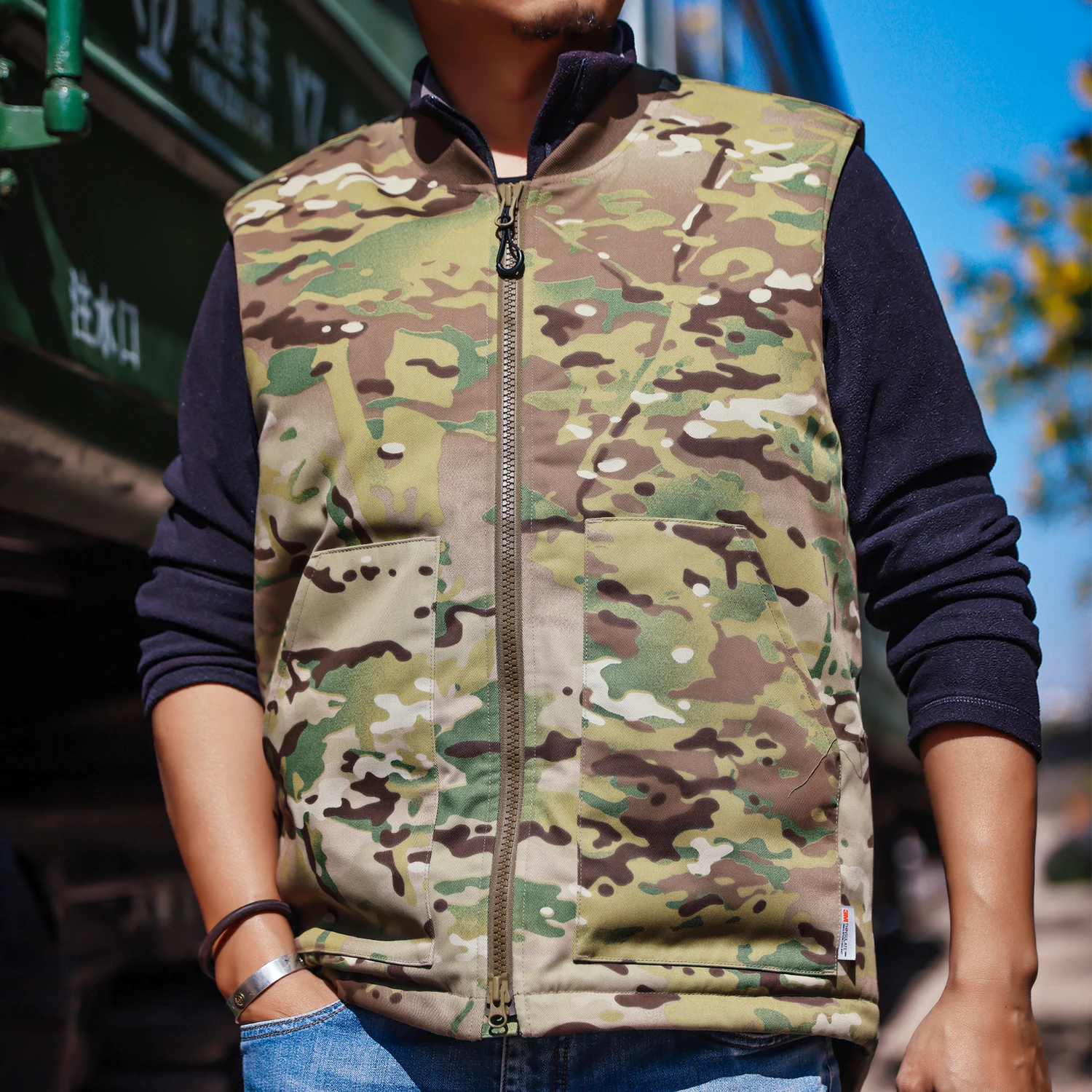 MAUHOSO Otoño Invierno chaleco hombres grueso cálido chaqueta sin mangas hombres Casual chaleco de alta calidad - imagen 4