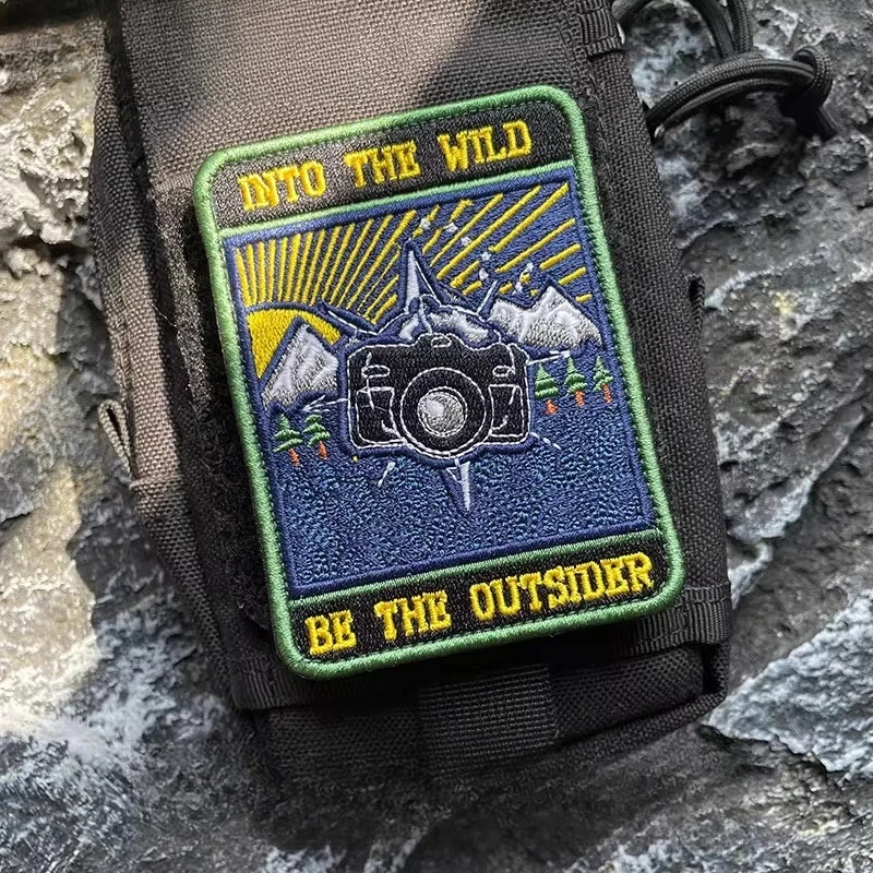 Parche bordado táctico cámara fotografía – Velcro para outdoor