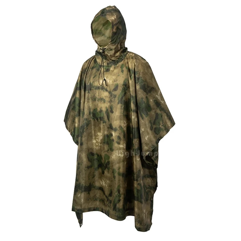 Chubasquero Impermeable transpirable con cremallera, Poncho táctico de jungla, ropa de lluvia al aire libre para acampar, senderismo, traje de caza, equipo de lluvia de viaje - imagen 2