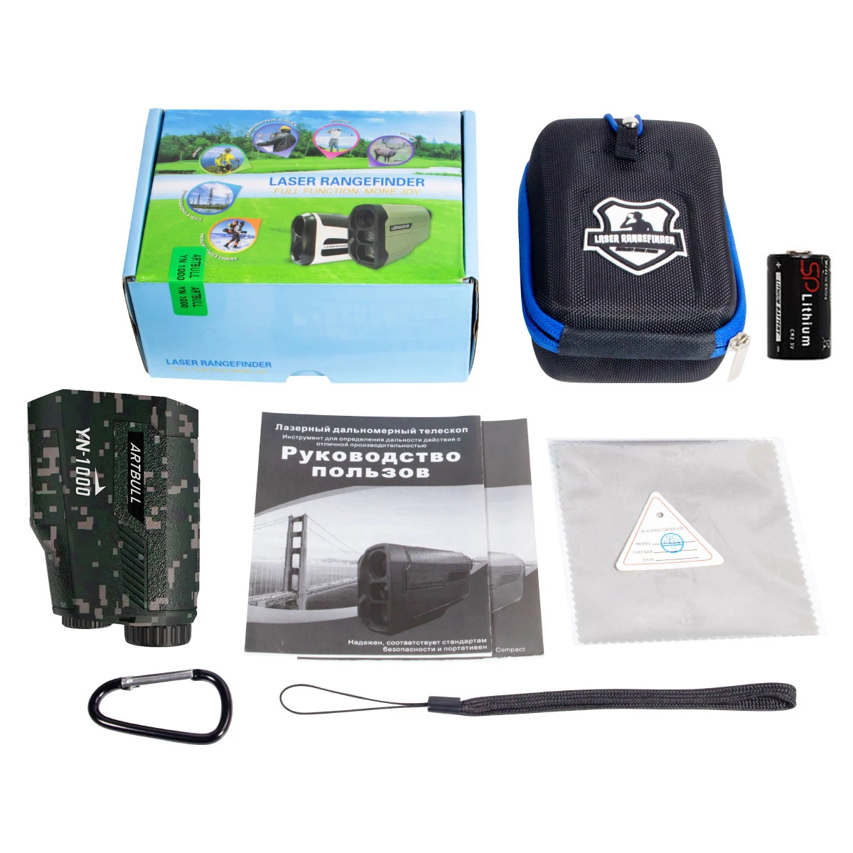 ARTBULL-telémetro láser para caza y Golf, telescopio de Color camuflaje, medidor de distancia al aire libre, 1000m - imagen 5