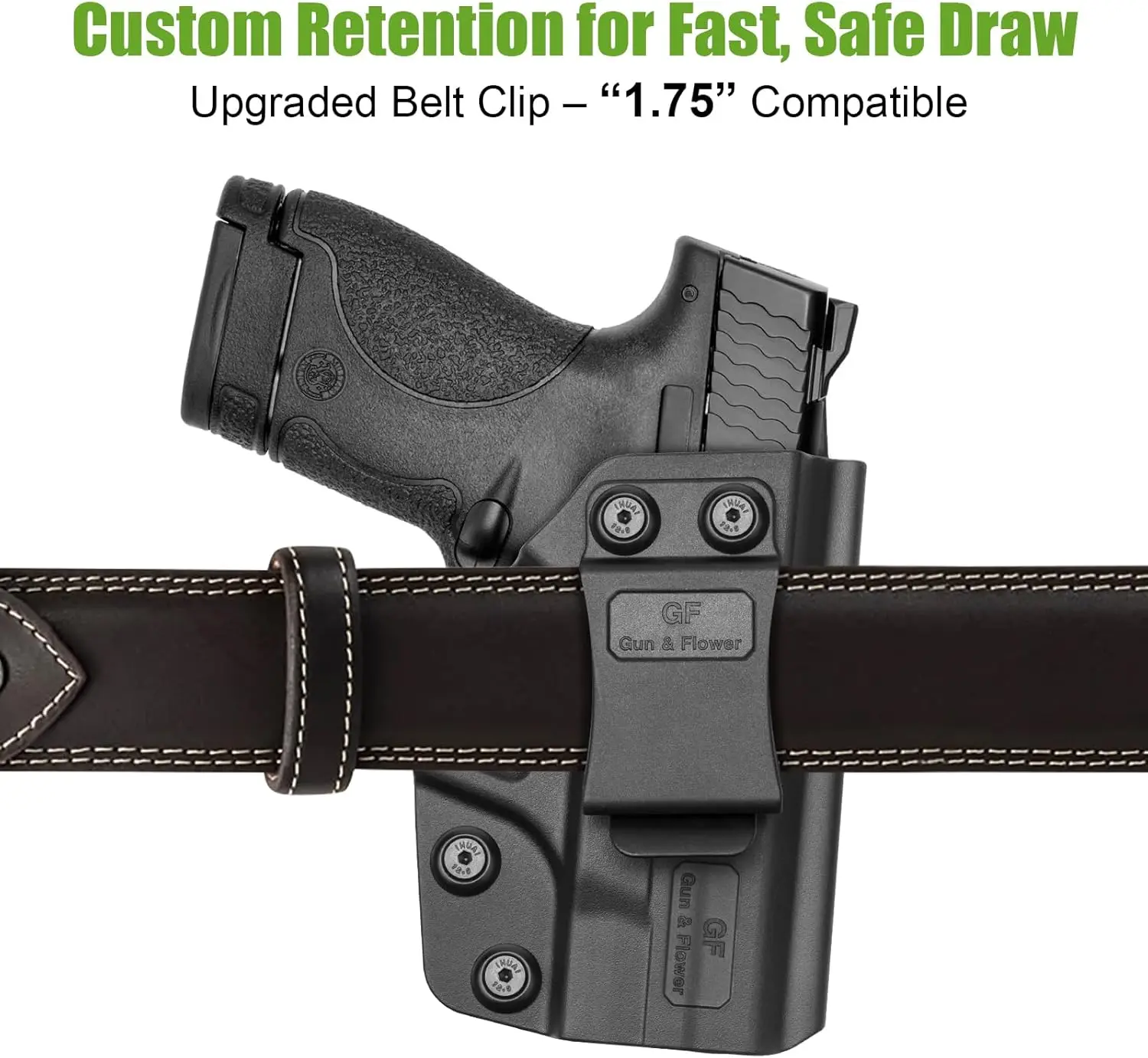 IWB Holster Springfield XD-S 3.3'', Cant y retención ajustables – Funda de transporte oculta, mano derecha - imagen 3