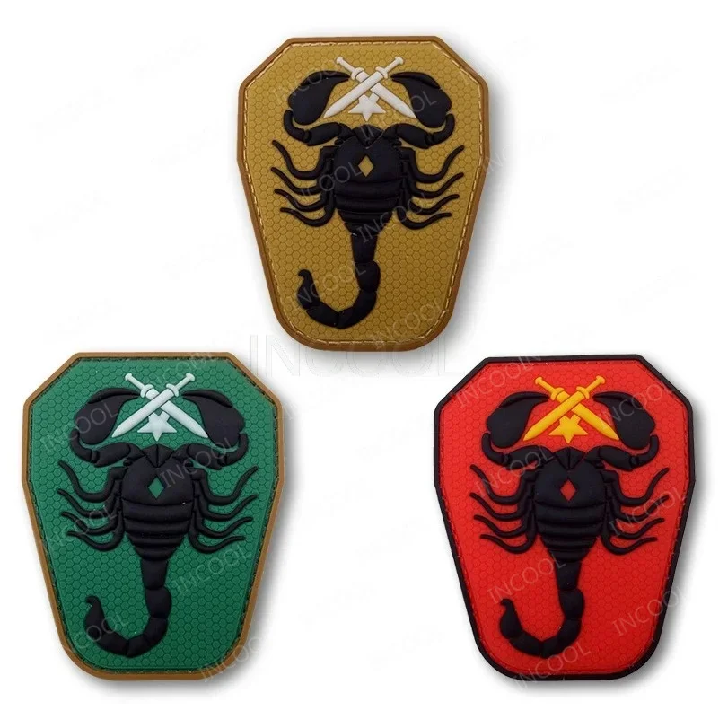 Parche de escorpión de goma de PVC, insignias tácticas, brazalete infrarrojo reflectante IR, decoración de hombro, parches para chaquetas y mochila - imagen 2