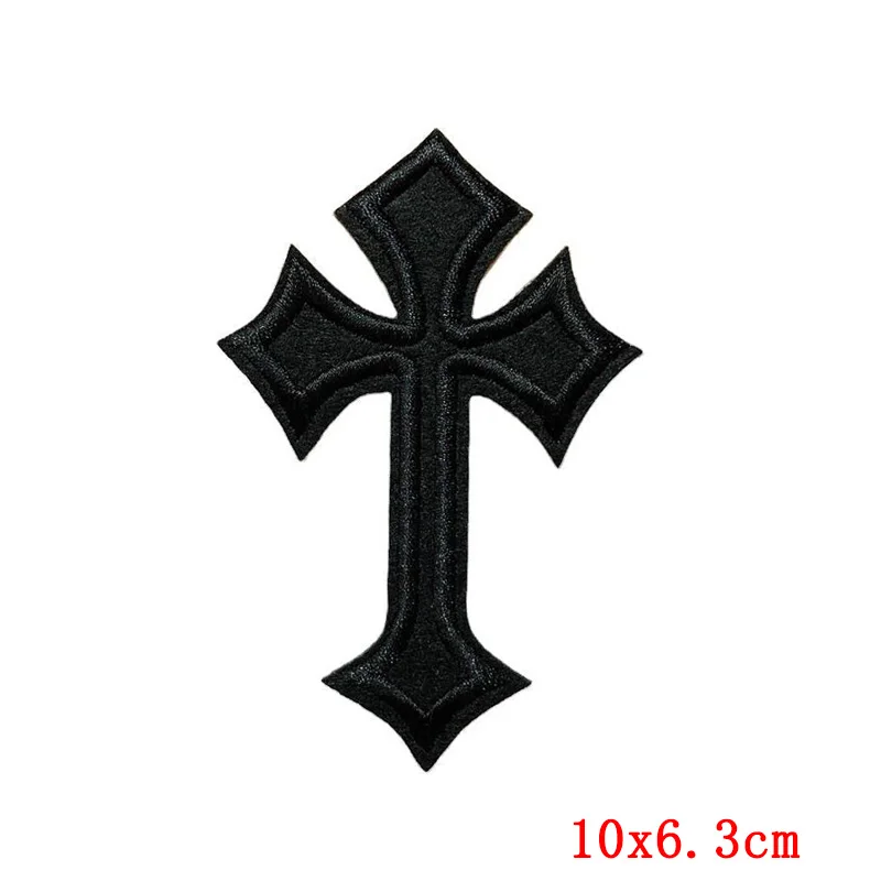 Parche cruz bordado termoadhesivo religioso – militar táctico - imagen 5