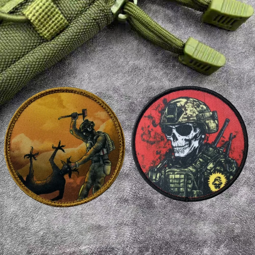 Insignia de moral del Cuerpo de Marines Colonial, parche impreso, Dispute, brazalete táctico militar con gancho y bucle, mochila con calavera, pegatinas para sombrero - imagen 2