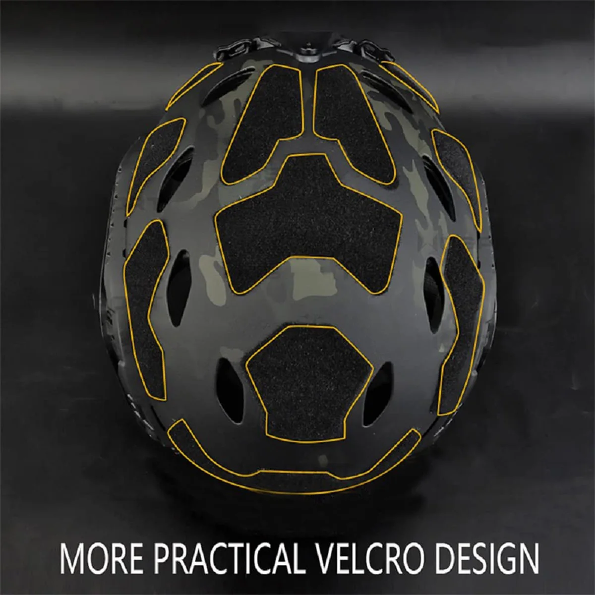 Accesorio táctico para casco rápido Airsoft, parches para casco de Paintball, cierre de gancho y bucle, pegatina mágica adhesiva de corte alto, 11 unids/set - imagen 2