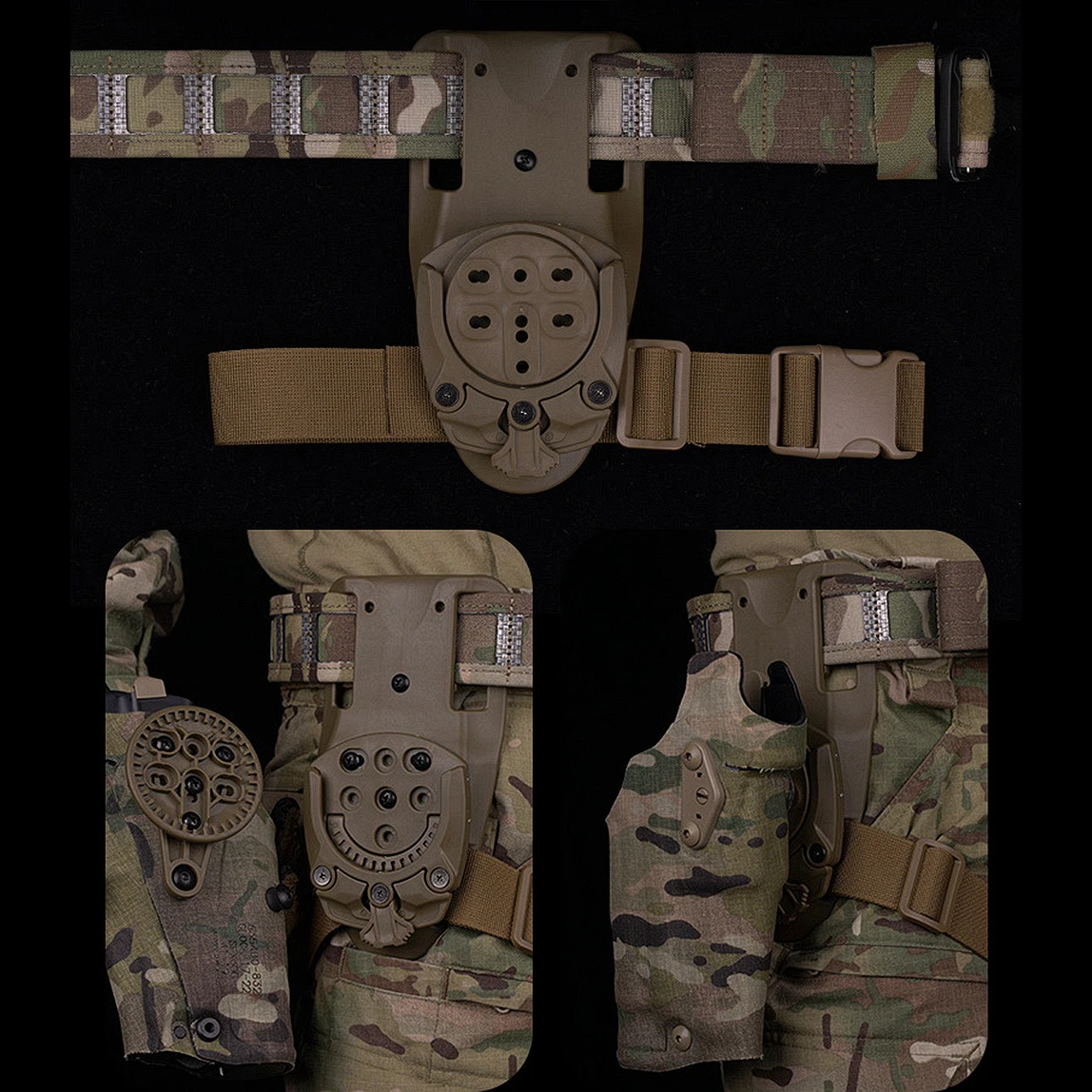 Correa táctica para pierna, plataforma de funda con bucle para cinturón de paseo bajo con sistema de montaje de conexión rápida para GL 17 19,Beretta M9,1911 - imagen 4