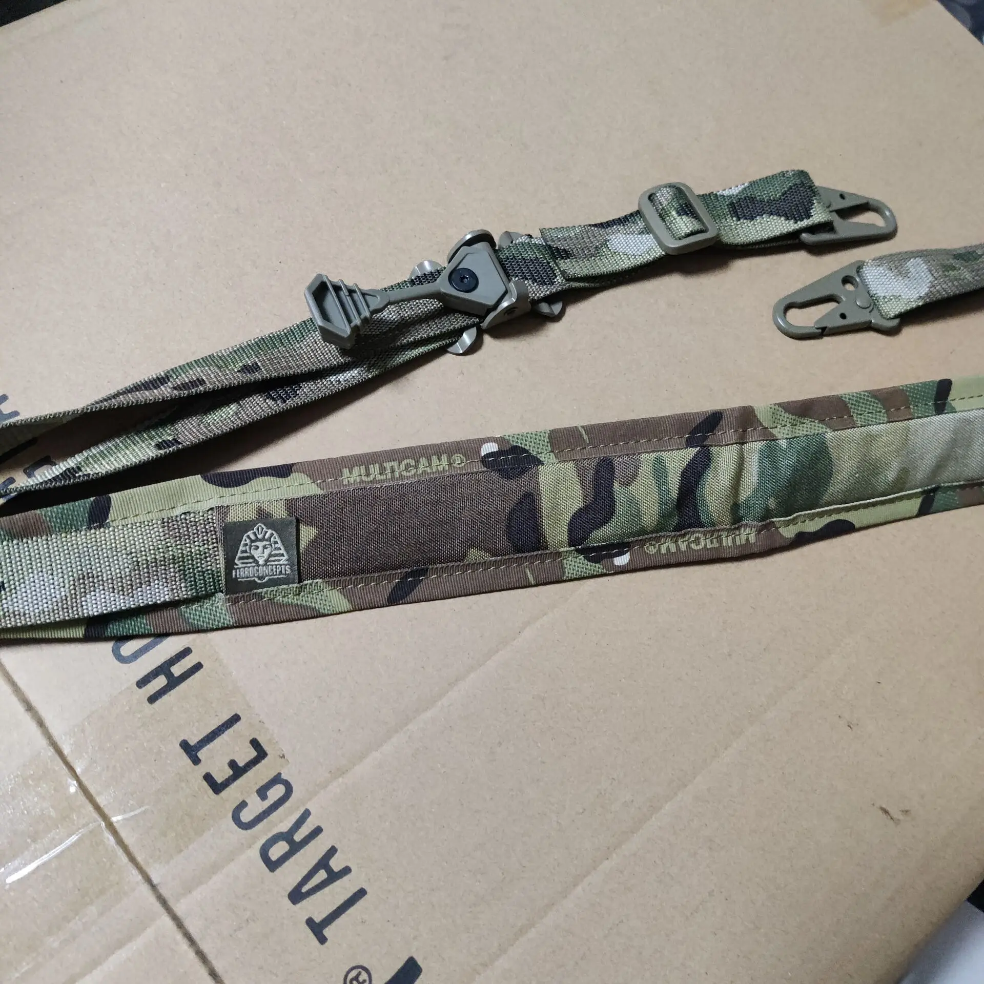 Tirachinas táctico de combate de 2 puntos, Correa Modular, tirachinas ajustable rápido, juego de caza y Paintball - imagen 4