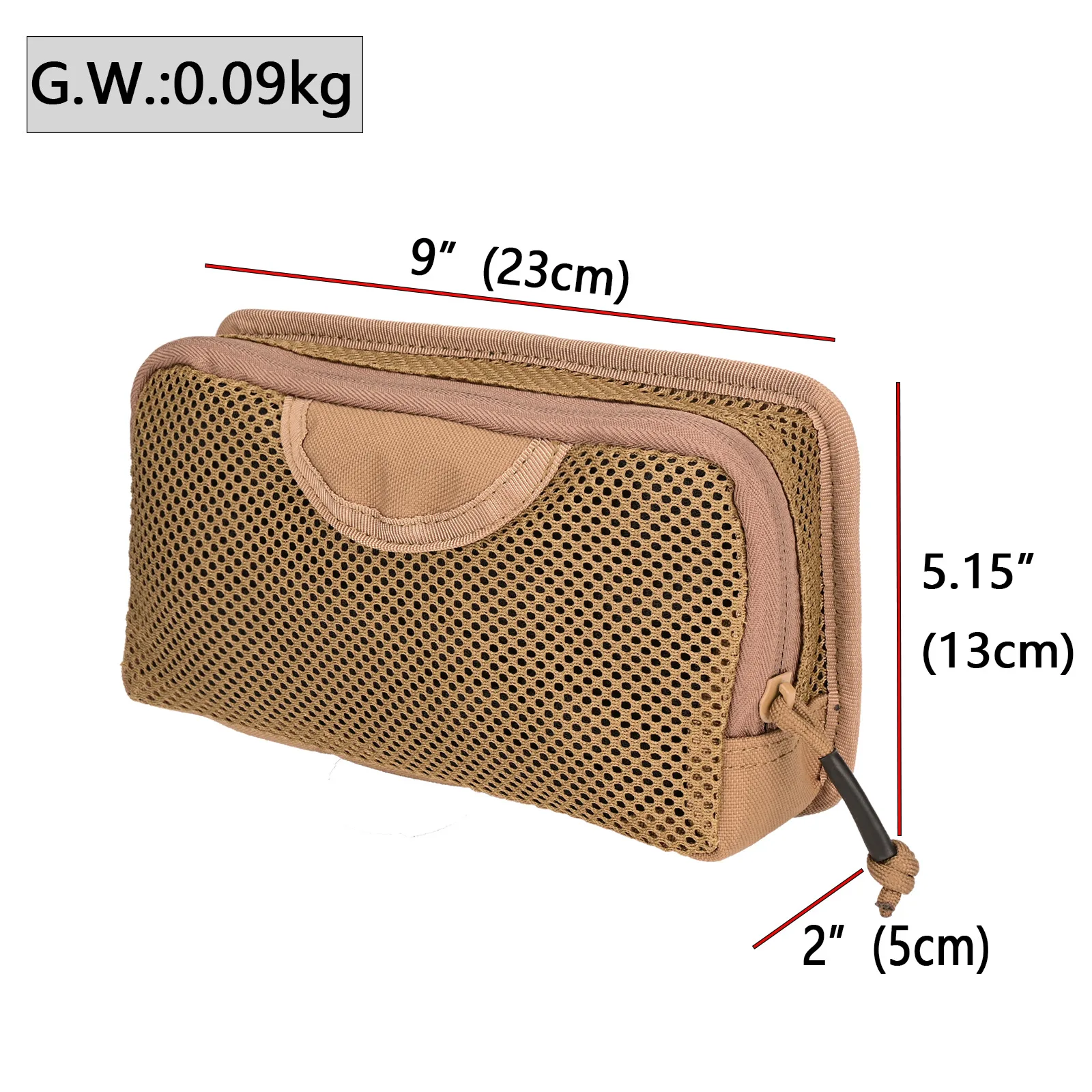 Bolsa de inserción Modular de bolsillo de malla interna con cierre de gancho táctico, chaleco de caza, organizador de mochila, herramienta EDC, bolsa de administrador - imagen 2