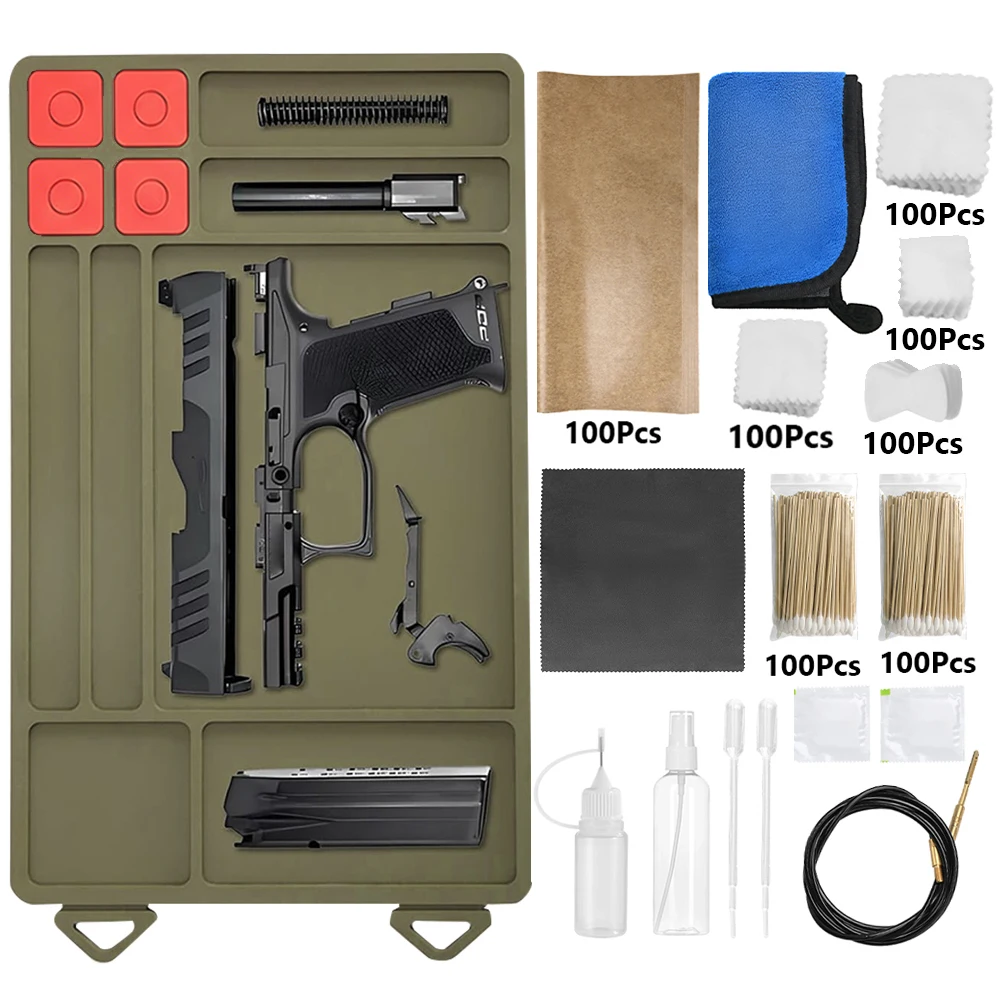 Kit de limpieza de armas con tapete magnético para rifles