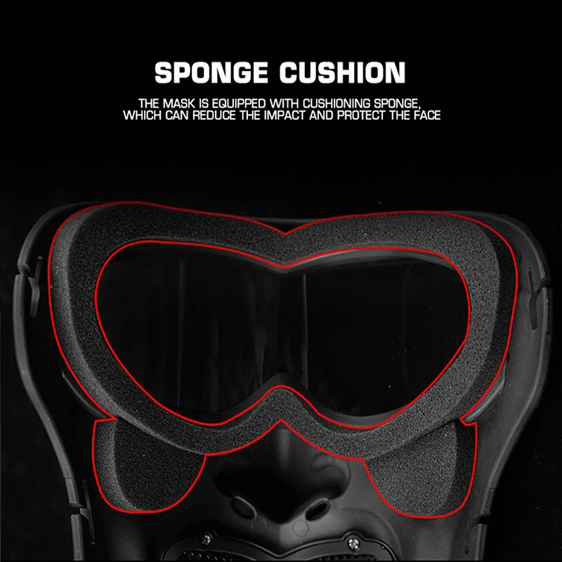 Máscara de tiro Airsoft, máscara protectora de Paintball de caballero oscuro nocturno, gafas CS aptas para casco táctico, máscaras de murciélago de Halloween - imagen 5