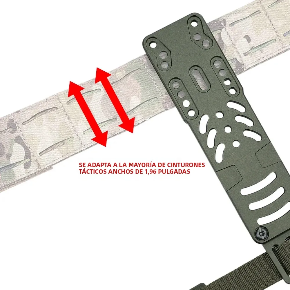 Adaptador de funda Modular de Metal táctico RHP 2,0, ajuste de posición multiagujero, plataforma QLS, accesorios Airsoft de combate y caza - imagen 4