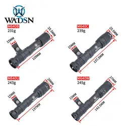 WADSN M640 Linterna Táctica Airsoft Compatible Mlok Keymod
