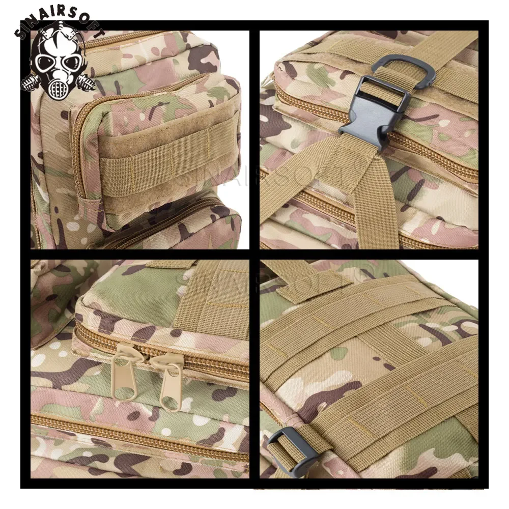 Mochila táctica militar de gran capacidad para hombre, bolsa de Asalto al aire libre, 3P EDC Molle, para senderismo, Camping y caza, 30l - imagen 4