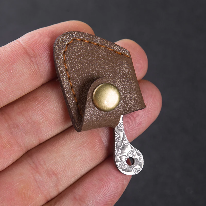 Mini cuchillo de acero damasco Edc, cuchillo de bolsillo para fruta, entrega abierta, regalo - imagen 5